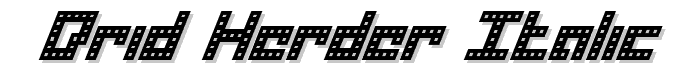 Drid Herder Italic font